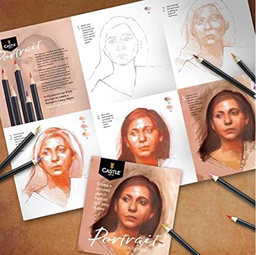 Castle Art Supplies 24 Colored Pencil Set - Portraits Themed Palette