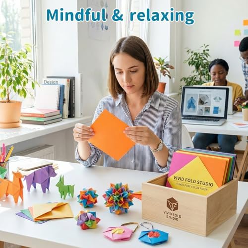 Koogel 500 Sheets Colored Origami Paper, 6 x 6 Inch/ 80gsm Double Sided Square Paper for Beginners, Back to School Supplies, 20 Colors