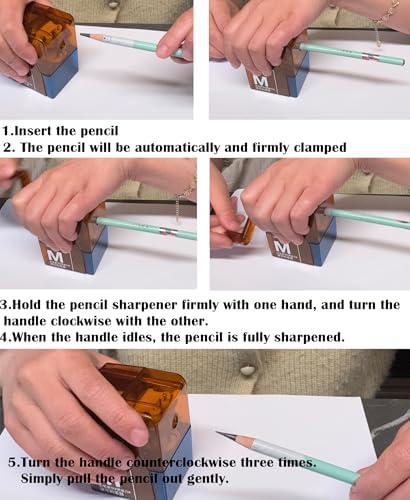 Artist Pencil Sharpener for Sketching, Drawing & Writing, Suitable for Charcoal, Colored Pencils, Drawing (Small Sketch Pencil Sharpener（Green-Black）)
