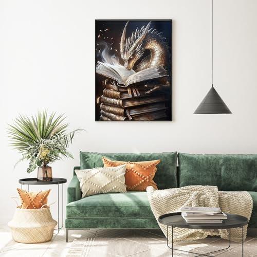Diamond Art Kits for Adults, Dragon Diamond Painting Kit, 12 x 16 Inch