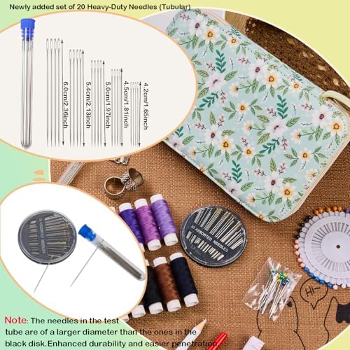Bobode Travel Cute Hand Sewing Kit with 130PCS Sewing Accessories