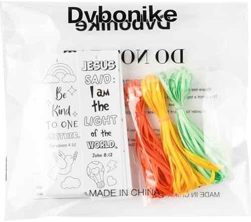120Pcs Bible Color Your Own Bookmarks Religious DIY Crafts