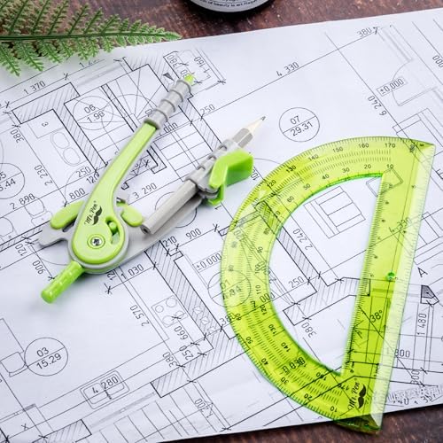 Mr. Pen- Geometry Compass and Protractor Set, 6 Inch Compass