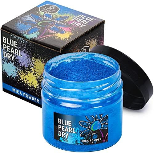 Blue Pearl Dry Mica Powder for Resin Coloring 2 oz - Pigment Powder
