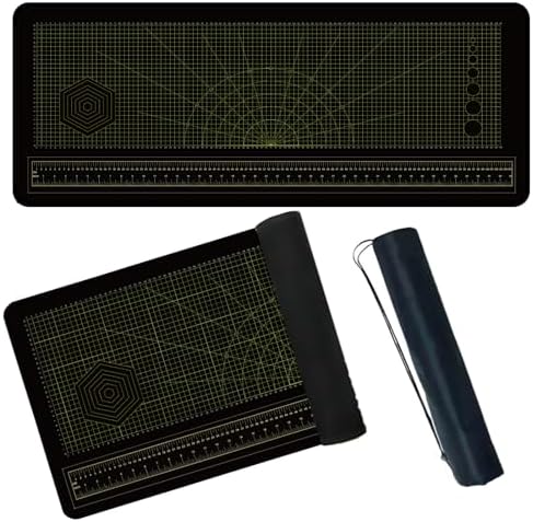 43x16 Inch Durable Workbench Mat, Foldable Rubber Pad with SAE & Metric Measuring Scales, Lightweight Portable Mat with Carry Bag for DIY, Carpentry & Repair Projects (Version 2)