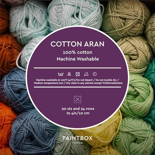 Paintbox Yarns 100% Cotton Aran Yarn 1.76oz / 50g, 93yds / 85m