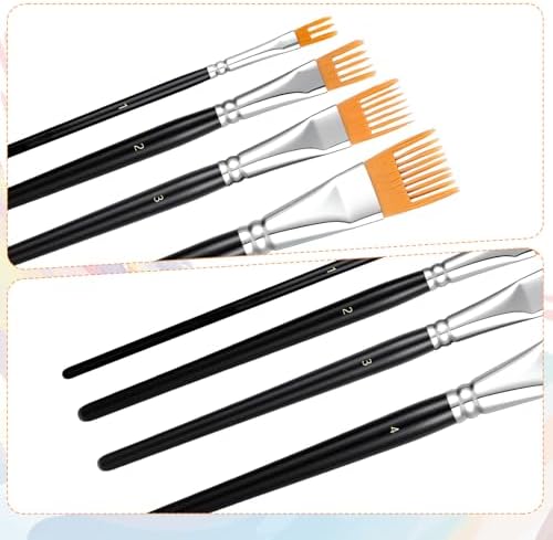 4Pcs Grainer Brush, Professional Artist Paintbrushes for Acrylic Painting