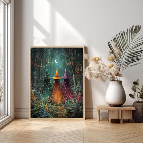 Xylogist Halloween Witch Diamond Art Kits for Adults 12x16 Inch