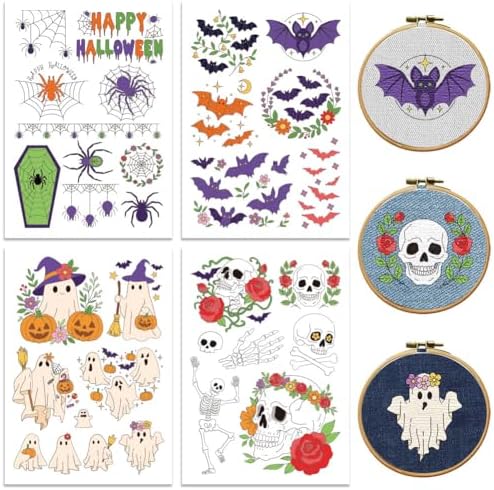 peacoblue Halloween Elements Stick and Stitch Embroidery Patterns