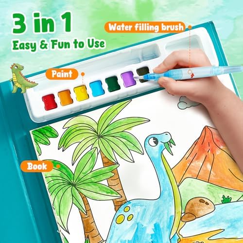 JoyCat Paint with Water Coloring Books for Toddlers (Dinosaurs)