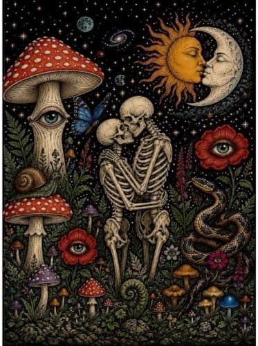 KICHANG Skull Diamond Art Kits for Adult Diamond Painting Kit for Beginner