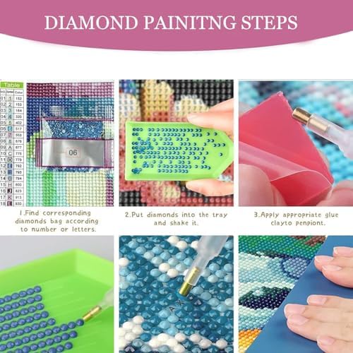 AIBOERL 6 Pack Diamond Art Kits for Adults,Disco Fruit Diamond Painting | Round Drill Disco Fruit Diamond Painting for Beginners DIY Rhinestone 5D Diamond dots(Gemstone Craft)Wall Art Gift 12x16IN