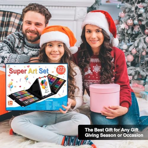 Art Supplies, 272 Pack Art Set Crafts Drawing Kit for Kids Girls Boys Teens