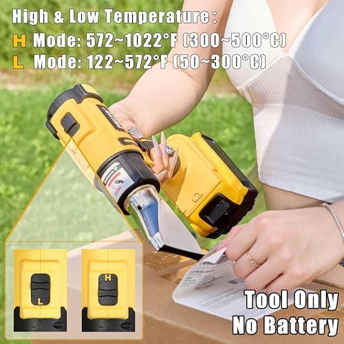 Cordless Heat Gun Hot Air Gun for Dewalt 20v Battery(No Battery)