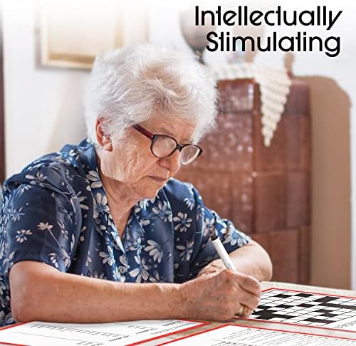 Keeping Busy Crossword Dementia Activities for Seniors | Alzheimer Products for Elderly Patients | Fun Memory Game Toy & Cognitive Brain Puzzle for Senior Citizens w/Memory Loss or Alzheimers