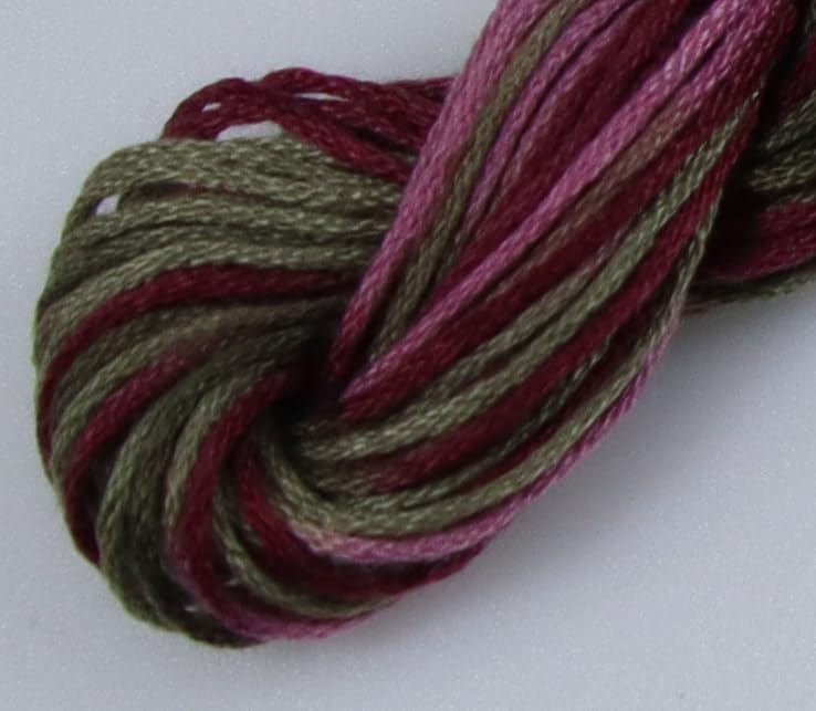 KCS Big skeins of 25 Meters Size 25 Color Variegated Cross Stitch Stranded Threads,6 skeins,4504