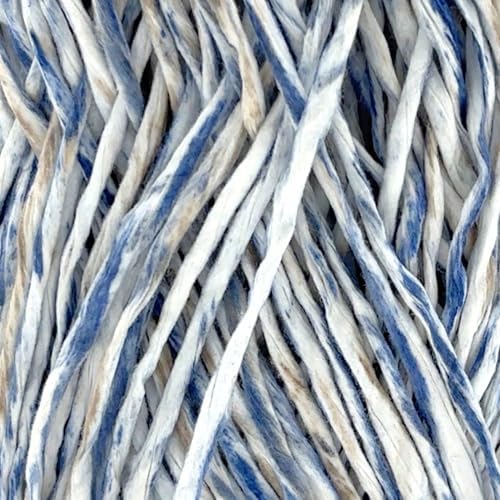 S Sensy Softee Raffia - Polyester Raffia Yarn 10 Skeins Ocean 109 Yards 4oz