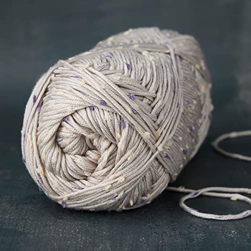Loops & Threads Flecks Yarn - Yarn for Knitting, Crochet, Weaving, and Arts & Crafts - Silver, Acrylic Blend, 6.53 oz