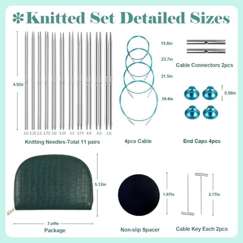 Yarniss Small Size Circular Knitting Needle with Rotating Cable 2.0~5.0mm