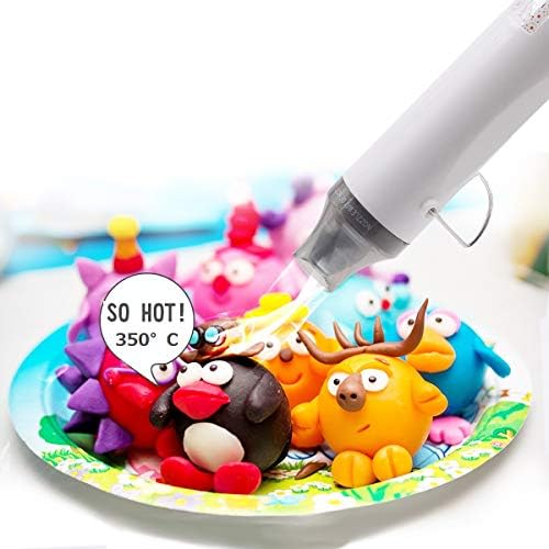 New Heat Gun,mofa Hot Air Gun Tools Shrink Gun with Stand For DIY Embossing And Drying Paint Multi-Purpose Electric Heating Nozzle 300W 110V (White,Gray)