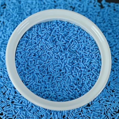 LIKETURE Fake Sprinkles 110g Non-edible Polymer Clay Sprinkles Faux Sprinkle Plastic Sprinkles for Craft Sprinkles Decoration for Resin Filler Slime Add ins Slime Mixed in Shaker Card (Blue)