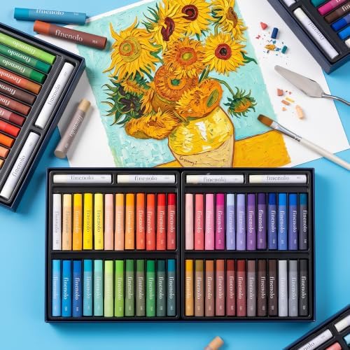 finenolo 24 Colors Oil Pastels, Rich Pigment with 2 Extra White
