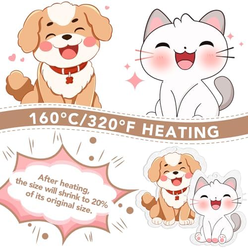 60 Shrink Plastic Sheets for Crafts, 7.9 x 5.7 in, Keychain DIY