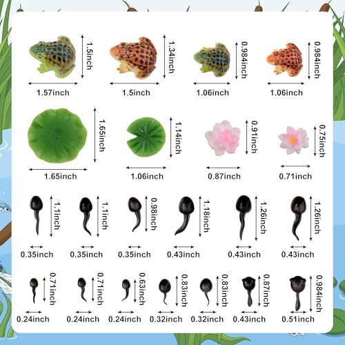 30Pcs Mini Resin Pond Accessories Miniature Floating Lotus Water