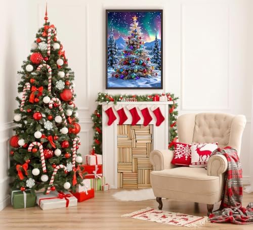 ARPADAMO Christmas Tree Diamond Art Kits for Adults Diamond Painting12x16in