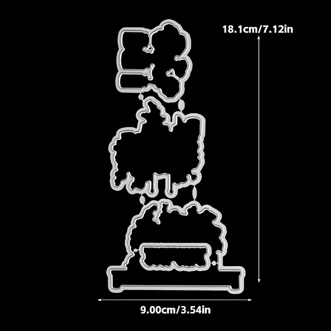 Clear Stamps and Metal Cutting Dies Set for Card Making Scrapbooking, DIY Craft Stamps and Dies Kit for Journaling, Albums, Greeting Cards, Holiday Cards, Birthday, Christmas (YX2000)