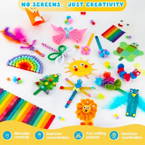 Zefy 3200+ Pcs Arts and Crafts Supplies for Kids, All in One Craft Kits