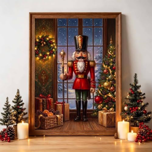 Christmas Diamond Art Kits for Adults, Holiday Nutcracker Diamond Painting