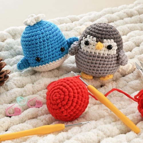 Beginner Crochet Kit for Adults - Crochet Animal Amigurumi Starter Kit