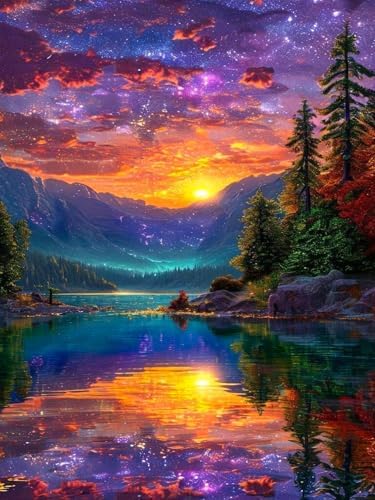 Diamond Art Kits for Adults & Beginners, Sunset Diamond Painting Kit