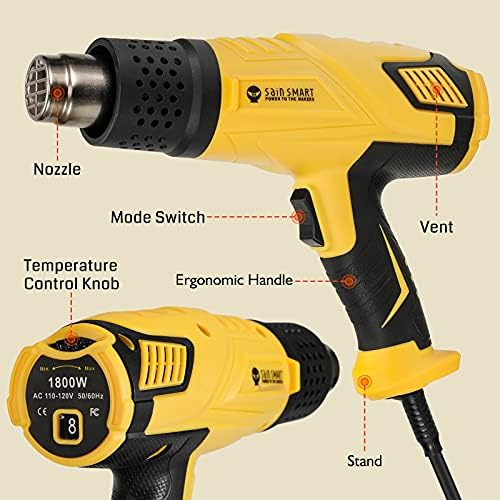 SainSmart Heat Gun, Variable Temperature Control 120 °F-1202 °F