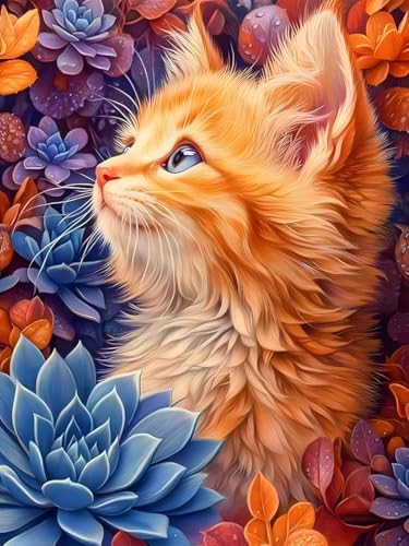 YOLENIX Cat Diamond Art Kits for Adult Diamond Painting Kit for Beginner