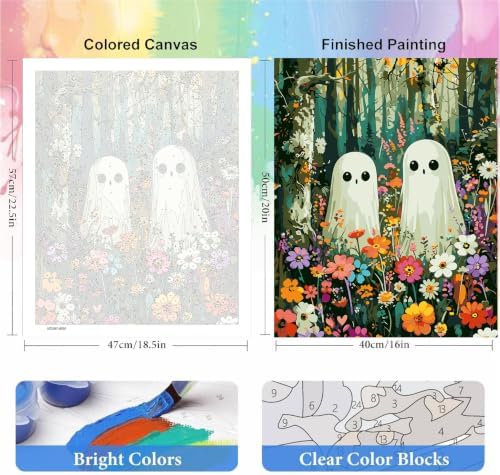 bleihum Halloween Paint by Numbers Kit for Adults 16x20inch