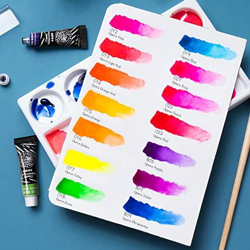 Paul Rubens Watercolor Paint 14 Vibrant Neon Colors Watercolor Tubes