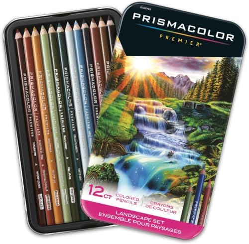Prismacolor Premier Colored Pencils Soft Core Landscape Set Adult Coloring 12 Count (Pack of 12)