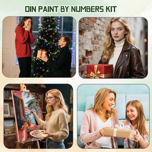 ICYANART Landscape Paint by Numbers Kit for Adults, Paint by Number Kits | Landscape Paint by Number for Adults Beginners, Acrylic Painting by Numbers, Easy Number Painting 16x20 In