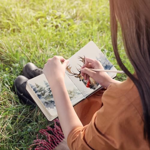 5.5in Watercolor Sketchbook Journal Square Watercolor Notebook Gray