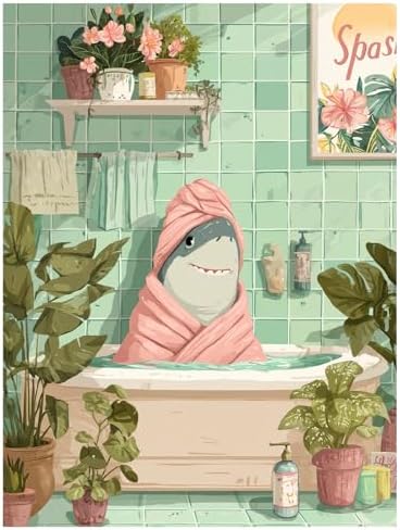 Reivworl Shark Diamond Art Kits for Adults Beginner 12×16 inch