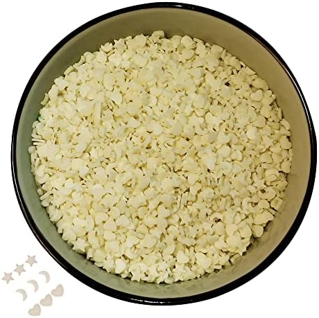 LIKETURE Fake Sprinkles 110g Glow in the Dark Polymer Clay Sprinkles for Slime Resin Faux Sprinkles Craft Fake Candy Sprinkle for Shaker Card Phone Case DIY Crafts (Glowing Star-110G)