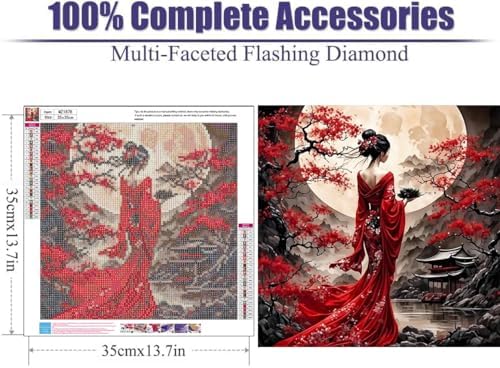 Lophomie Diamond Art Kits for Adults, 5D Diamond Painting Kits 14x14 in