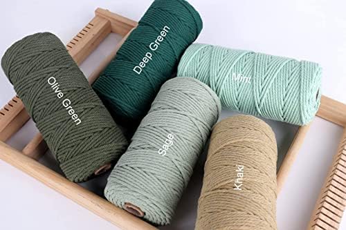NOANTA Wine Red Macrame Cord 2mm x 220yards, Cotton Rope Macrame Yarn