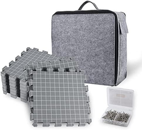 Yrangee Blocking Mats for Knitting & Crochet Project-9 Packs,150 T-Pins
