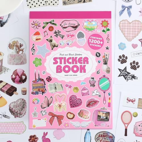 Washi Stickers Set Vintage Aesthetic Sticker Book for Journaling, DIY Decorative Paper Sticker Decals for Bullet Journal Art Scrapbooking Diary Card Craft Gift Album (Aesthetic Style 4)