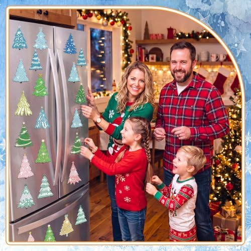 30 Pcs Christmas Diamond Art Magnet, Christmas Tree Diamond Painting