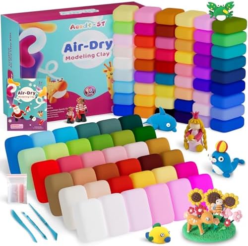Aestd-ST Air Dry Clay 90 Colors, Modeling Clay for Kids, DIY Magic Clay