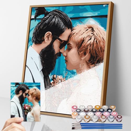Custom Paint by Numbers Kit for Adults - Personalized DIY Canvas Art | Acrylic Painting Set with Brushes & Paints | Framed or Unframed Wall Decor | Complete Kit for Home | Unique Handmade Gift